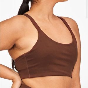 Girlfriend Collective V Neck Bra in Earth